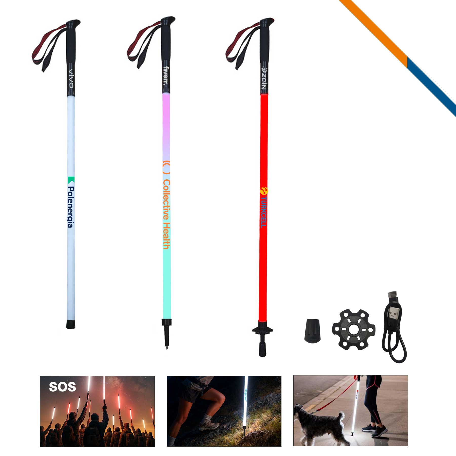 LumeFree LED Light Up Trekking Pole 2