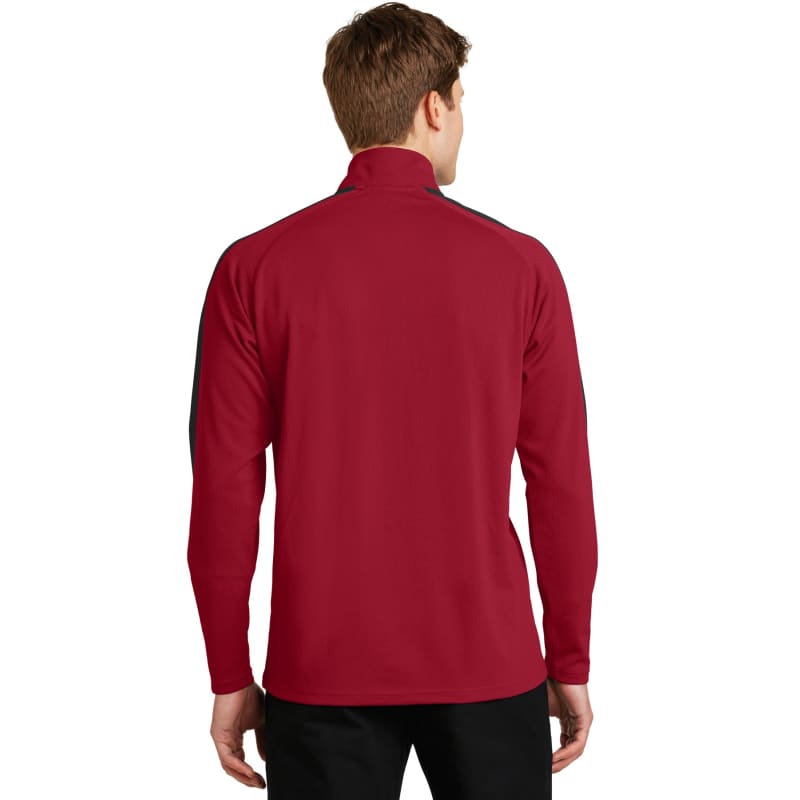 Sport-Tek Sport-Wick Textured Colorblock 1/4-Zip Pullover. 15