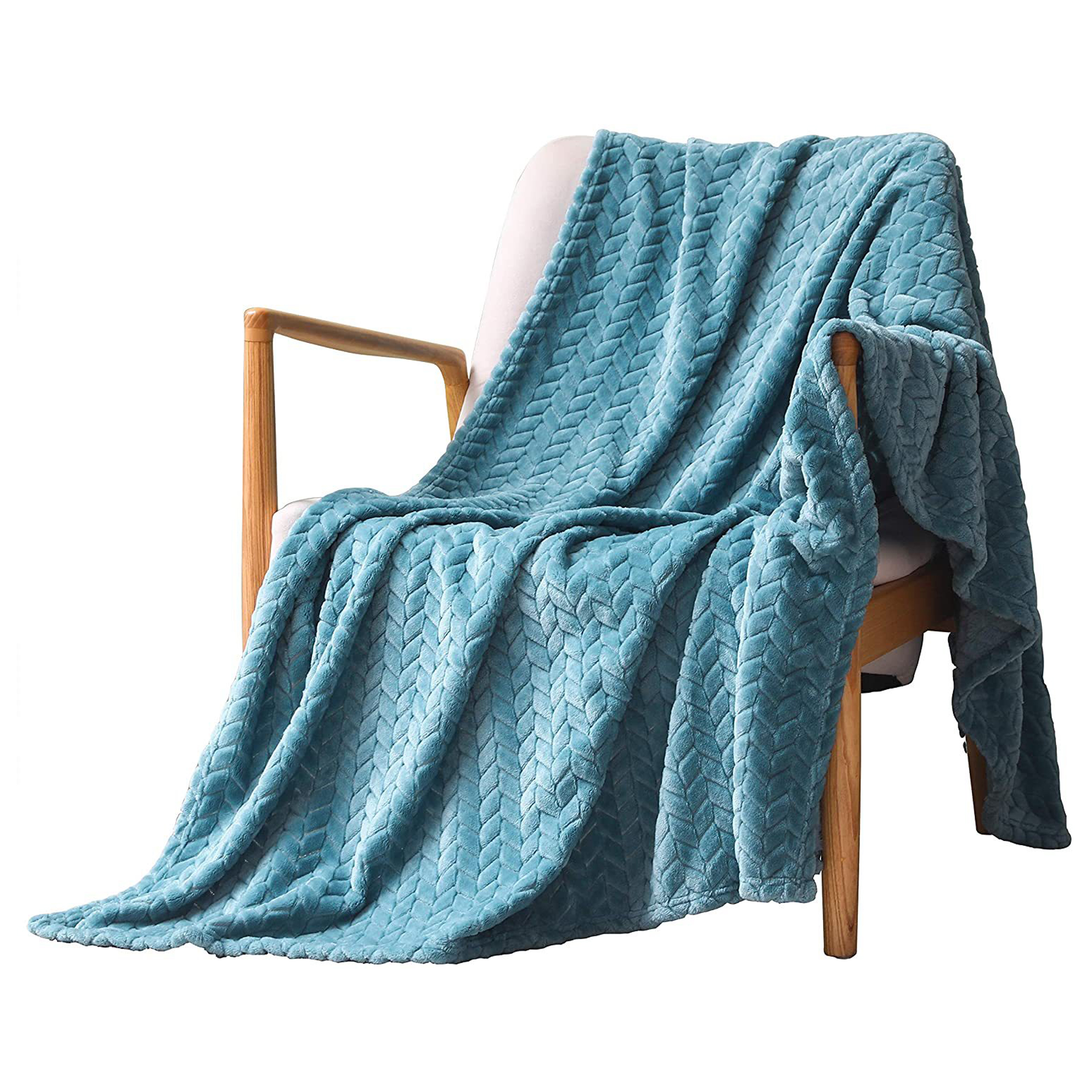 Polyester Simple Solid Color Sofa Blanket 9
