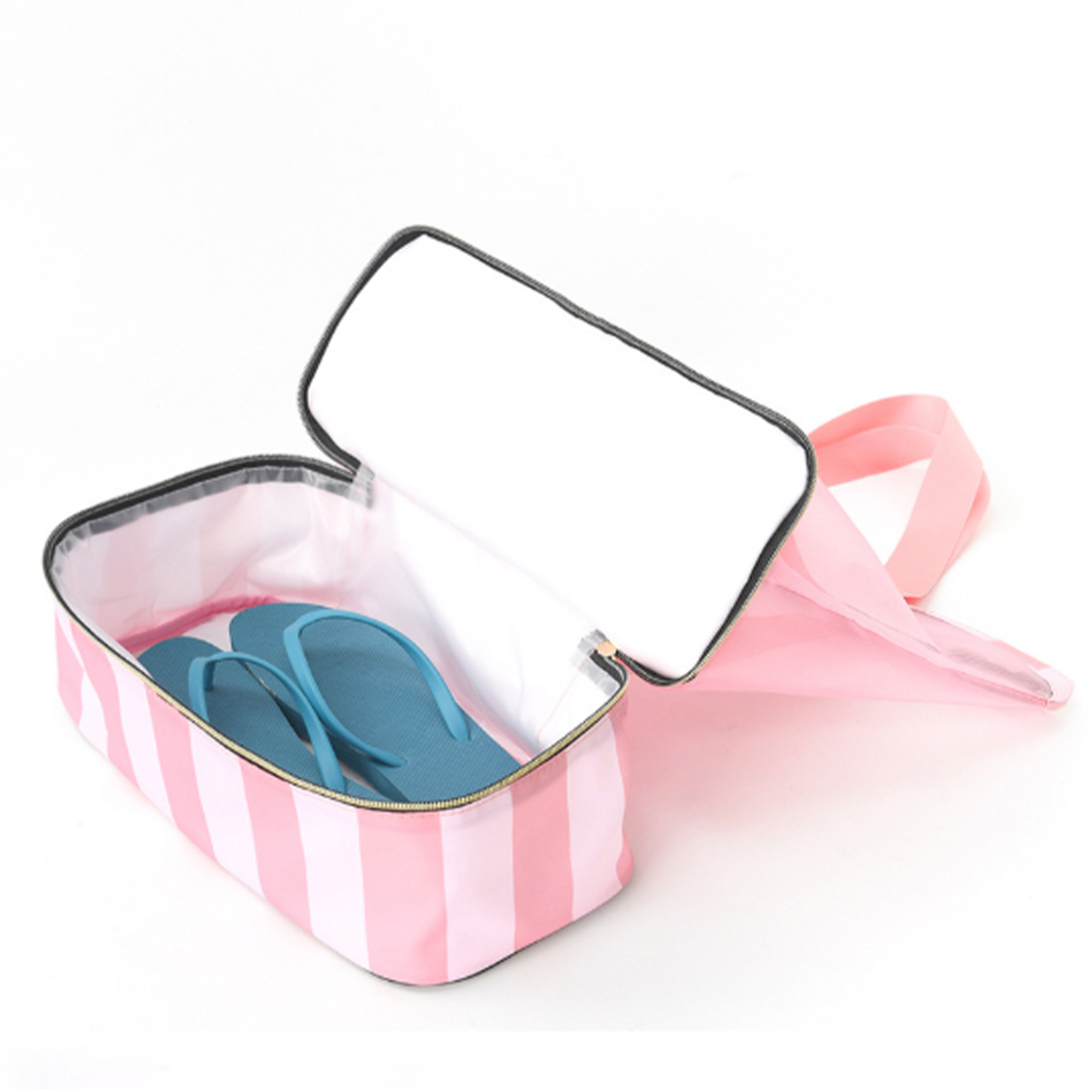 Double-Layer Polyester Beach Bag, custom tote bag with logo imprint 3