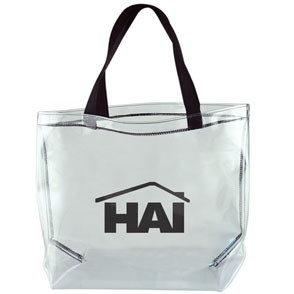 Clear Vinyl Stadium Tote Bag w/Gusset (11.5"x11.75"x5.5") 2