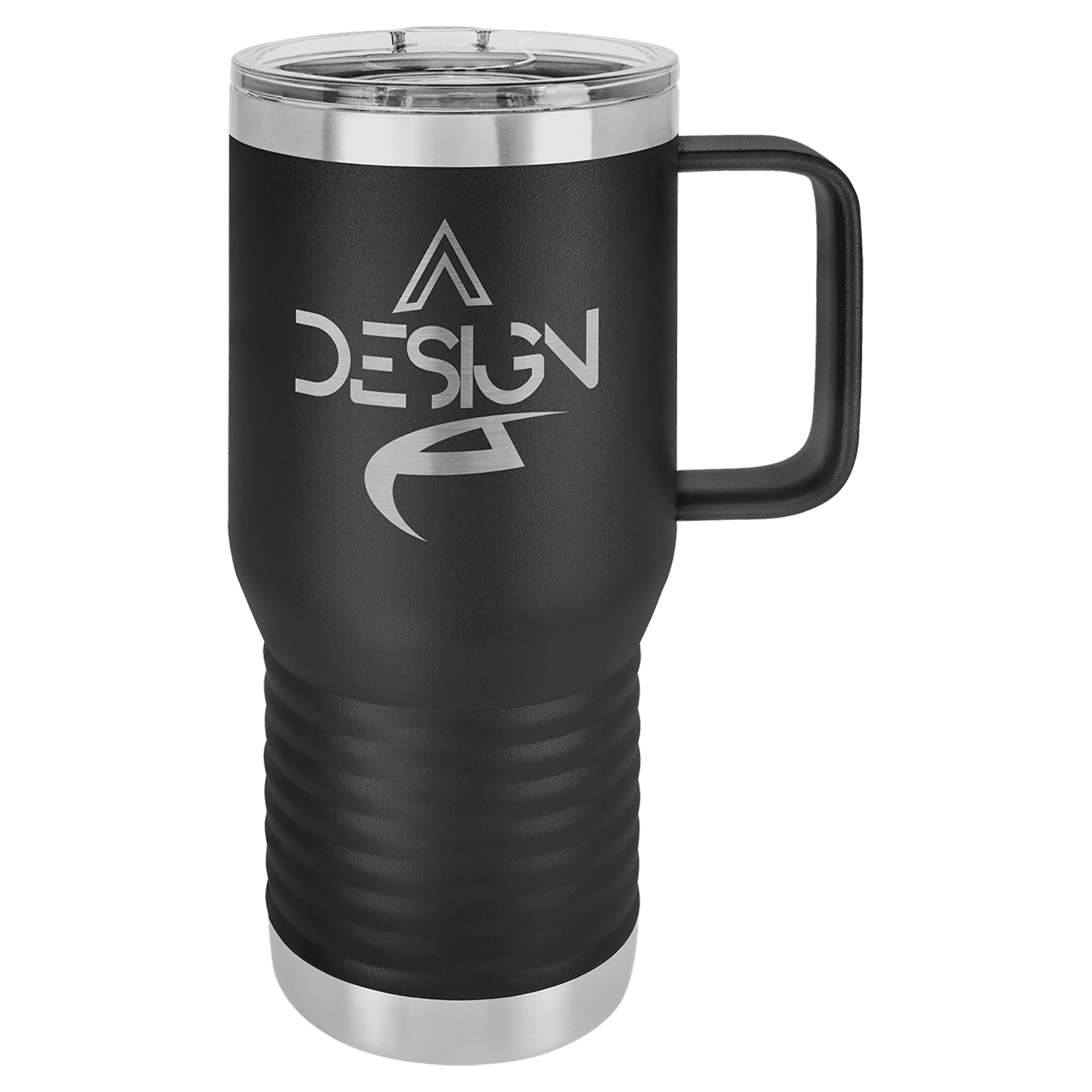 Polar Camel 20 oz. Black Vacuum Insulated Travel Mug with Slider Lid 1