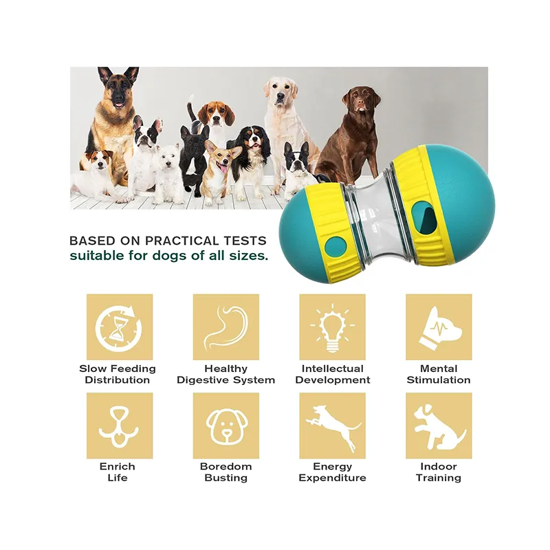 Slow Feeder Dog Bowls Ball Food Dispenser 4
