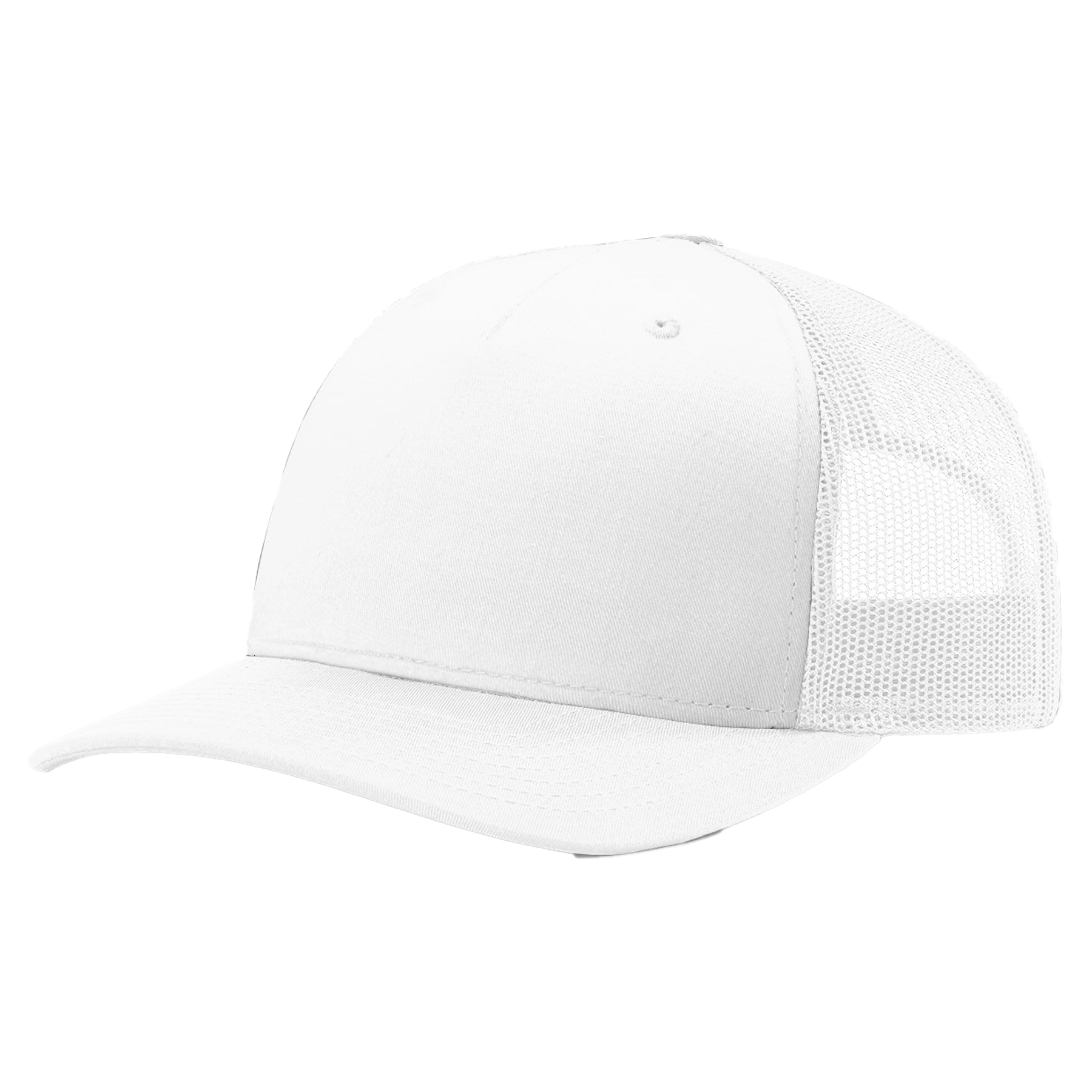 Richardson 112FP 5-Panel Snapback Trucker Hat w/Leatherette Adhesive Patches or Embroidery 34
