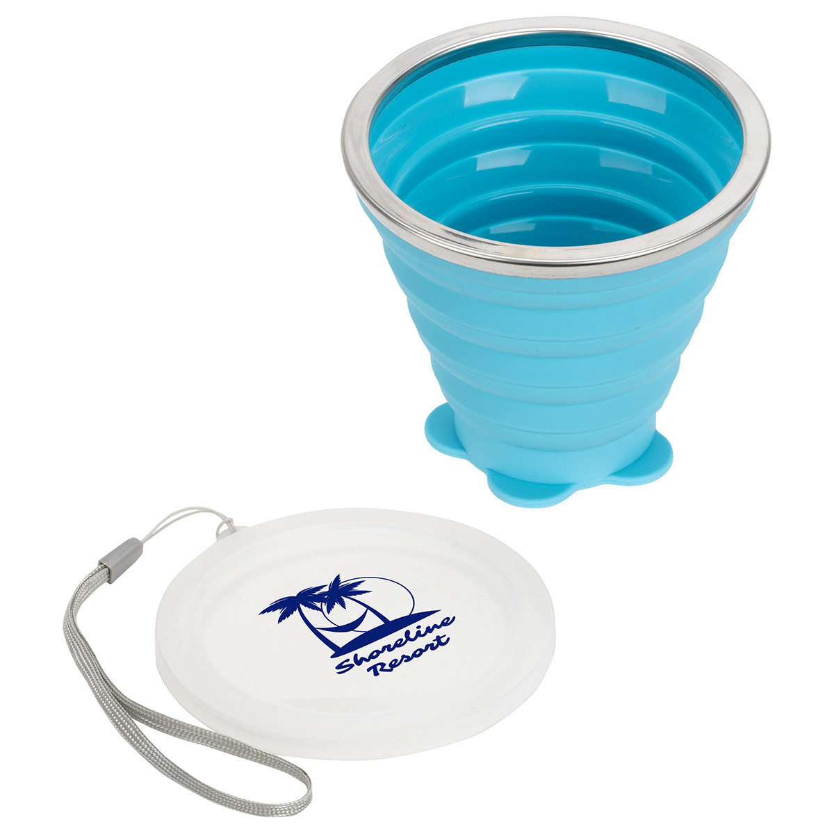 Groove 9 oz Collapsible Silicone Cup with Lid 8
