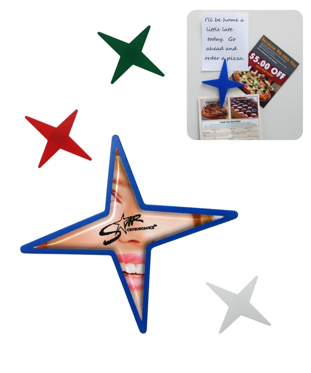 Star Shaped Magnetic Memo Clip – Full Color 2