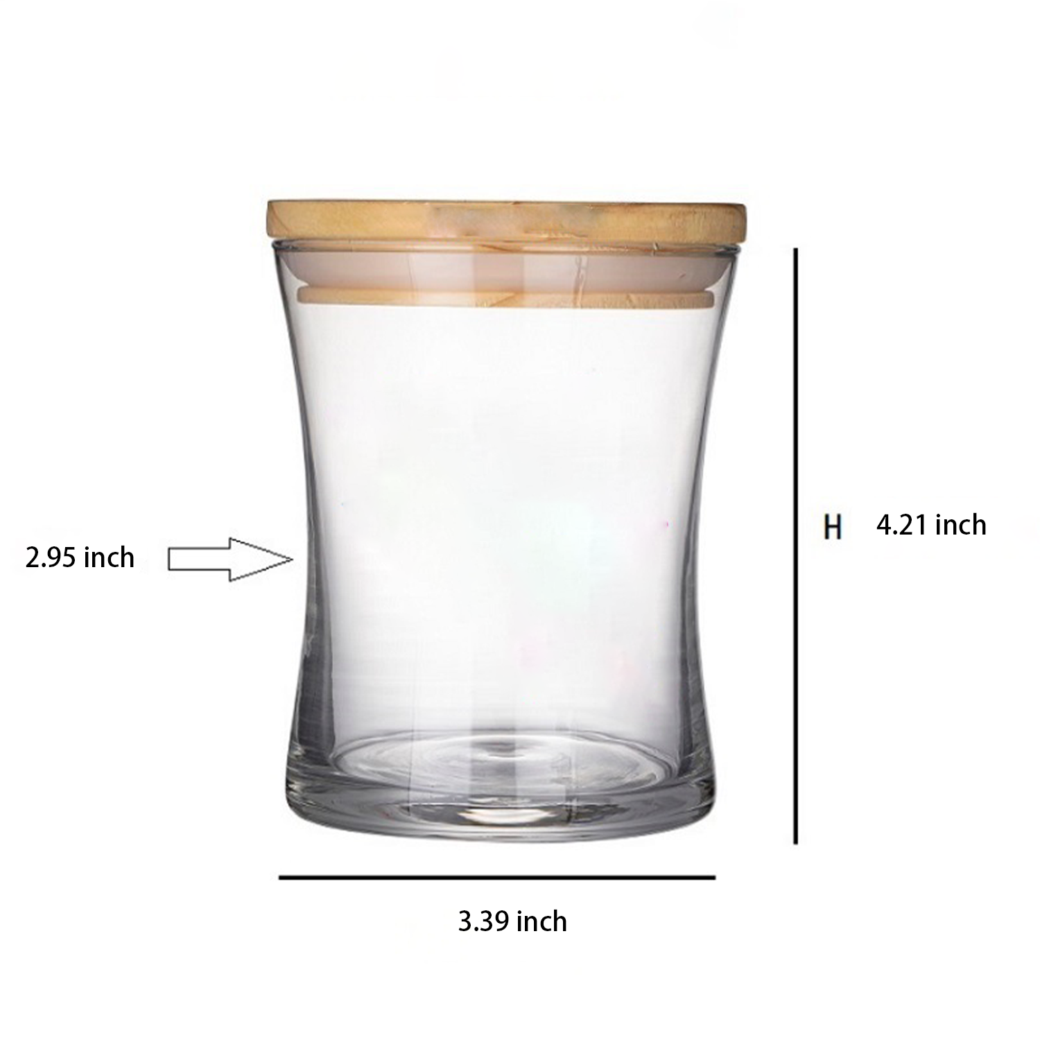 15oz Clear glass Waist Cup 3