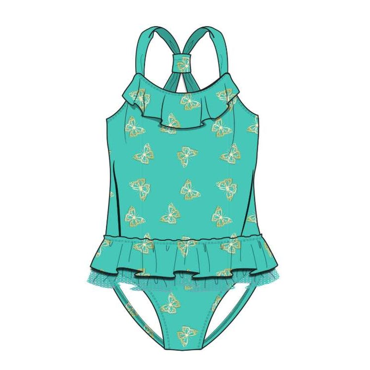 Girls One Piece Swimsuits Size 7-16 2