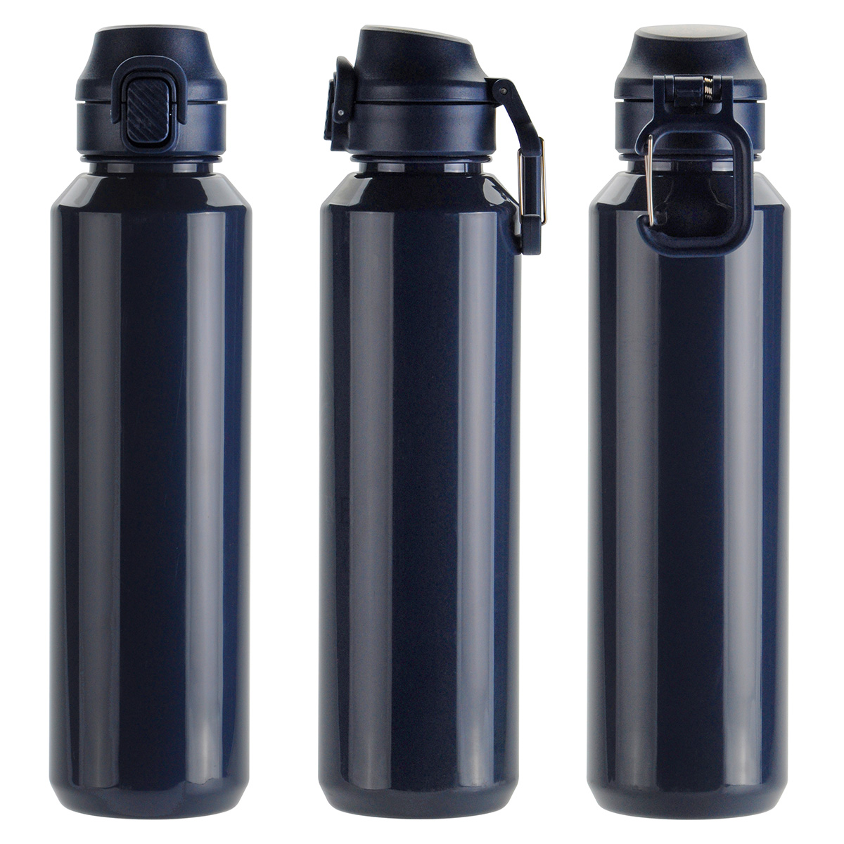 Switchback 27 oz RPET Bottle with Snap-Top Lid & Carabiner 10