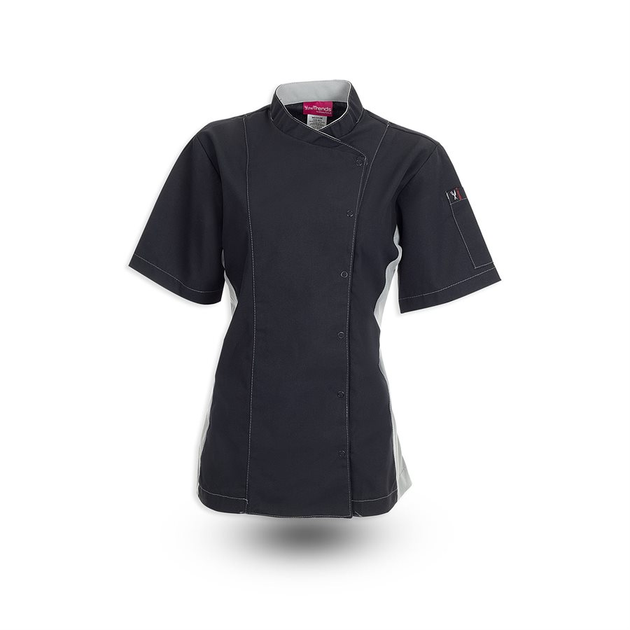 Crossover Collar Womens Mesh Chef Coat 1