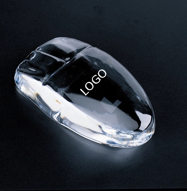 Glass Computer Mouse Paperweight 1