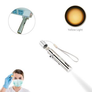 Portable Mini Yellow LED Rechargeable Flashlight With Metal Clip 8