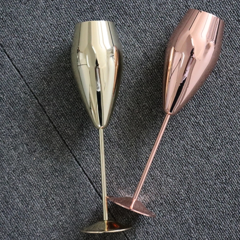 Custom 7 oz Stainless Steel Champagne Flutes Set of 2 6