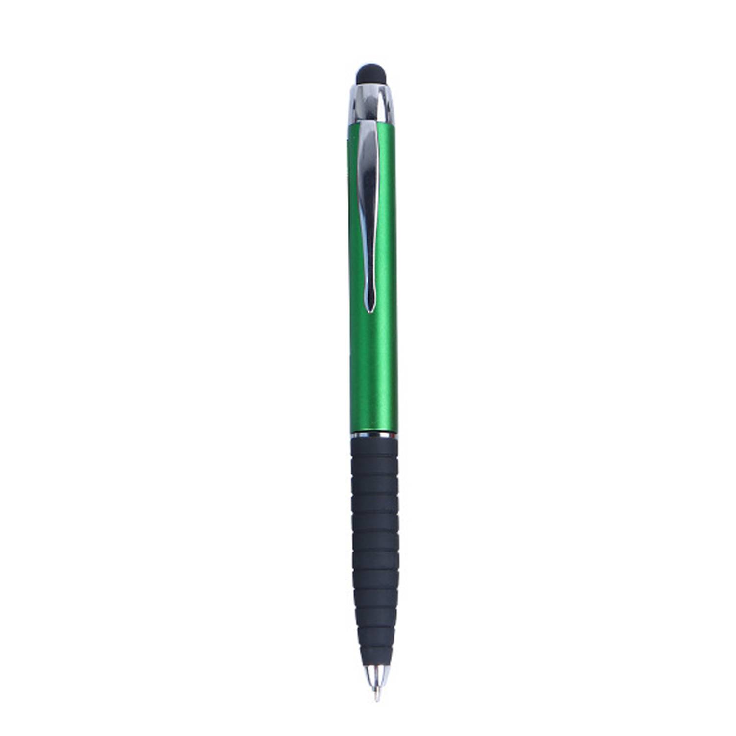 Plastic Twist Action Ballpoint Pen w/ Stylus 7