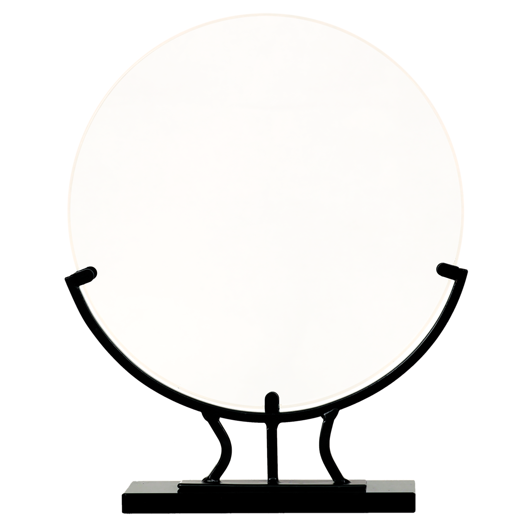 Round Vintage Glass with Iron Base 3