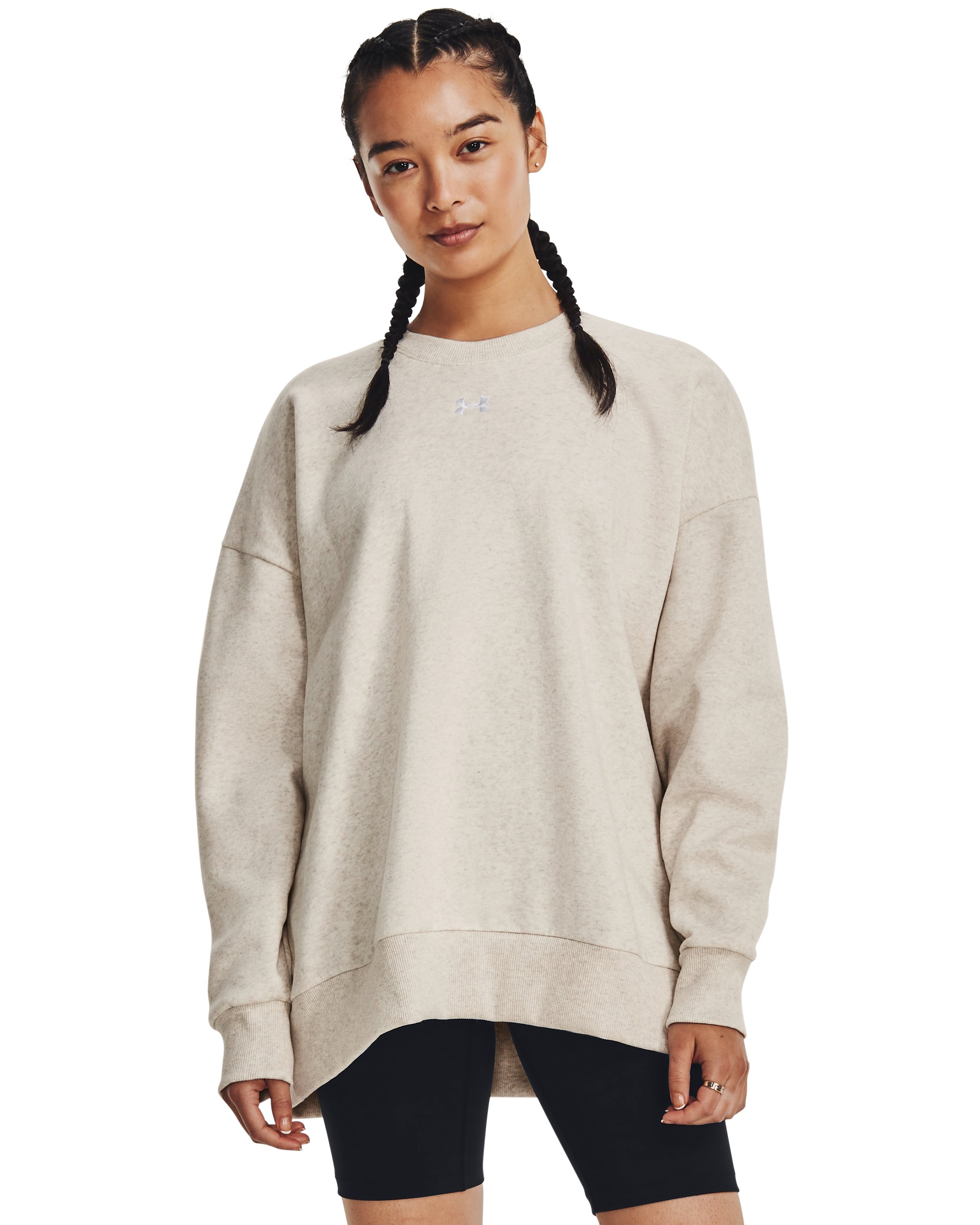 UA Rival Fleece Oversized Women's Crew, custom hoodie or sweatshirt with logo imprint 4