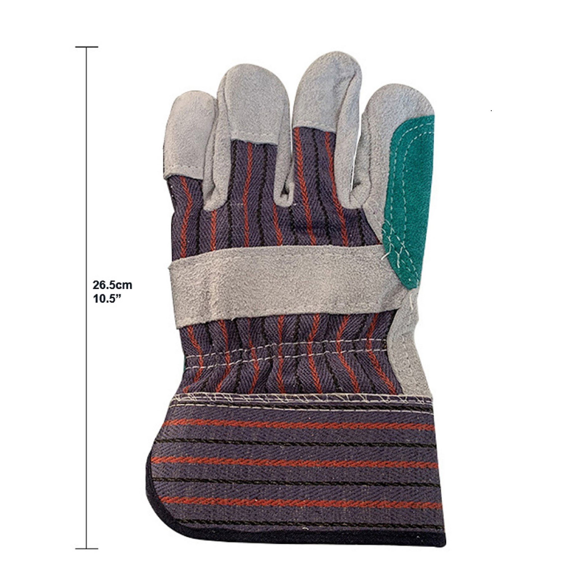 Double Palm & Index Finger Work Gloves with Rubberized Cuff 1