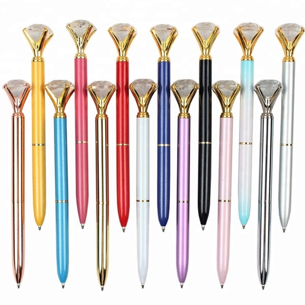 Big Crystal Diamond Metal Ballpoint Pen 3