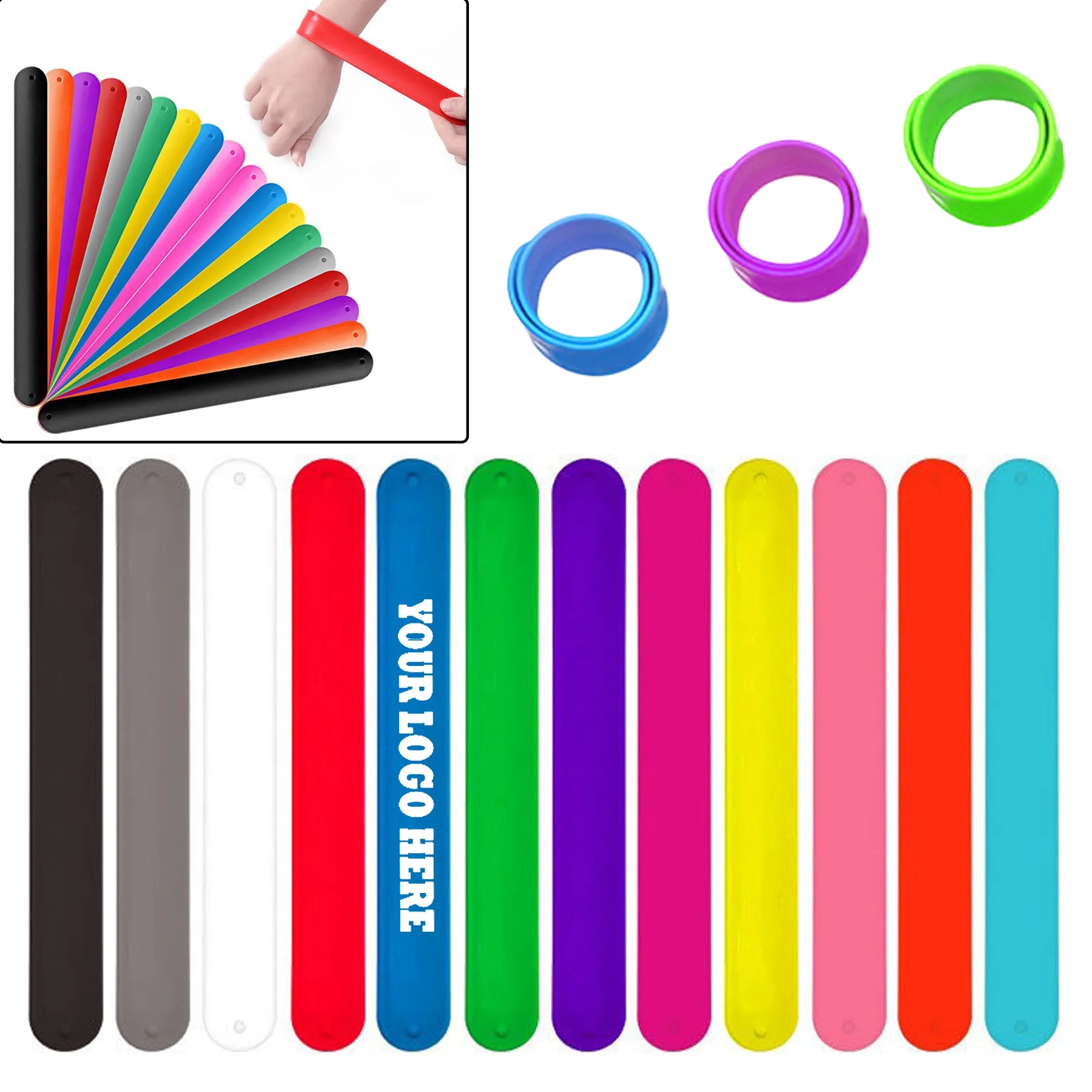 Custom Silicone Slap Bracelets 3