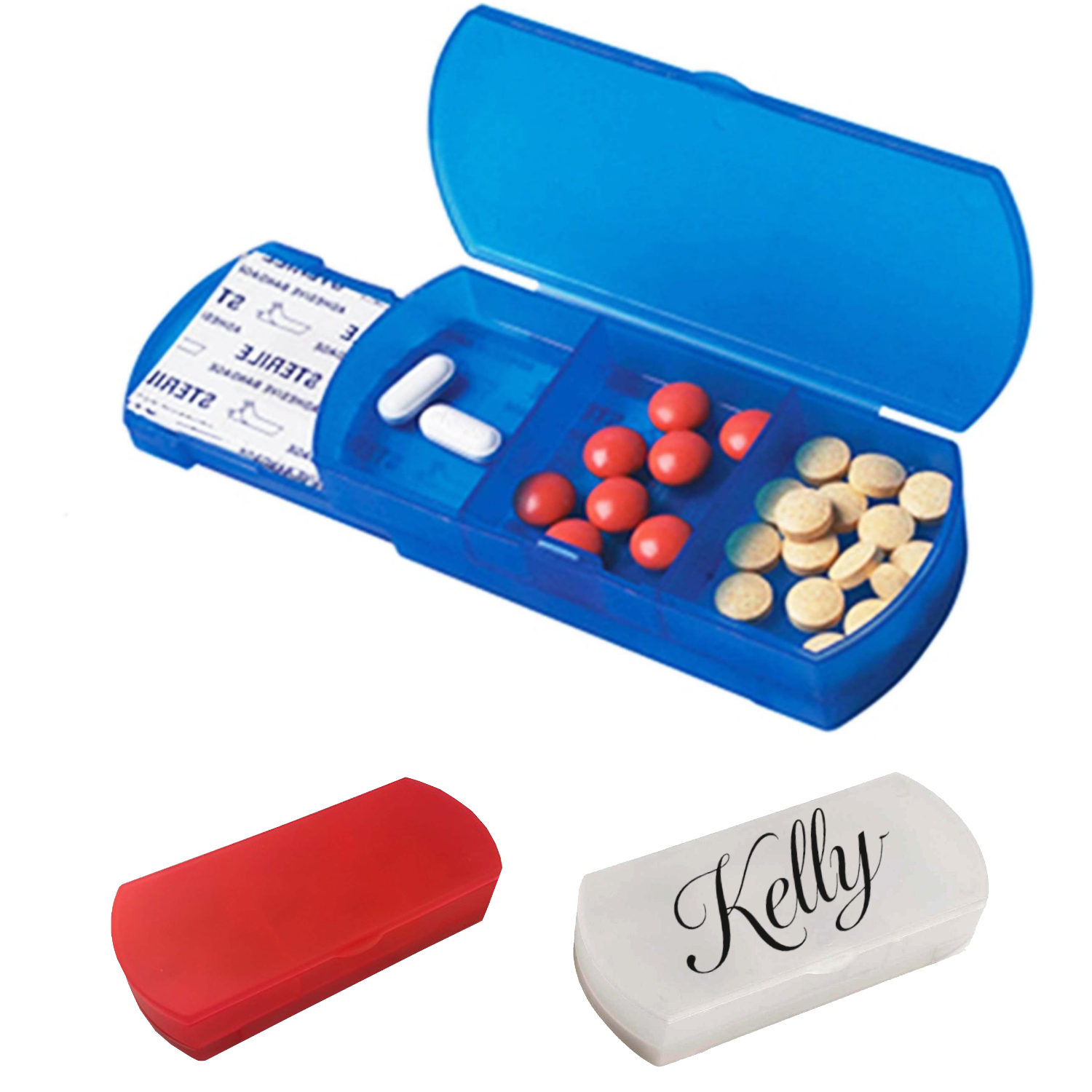 Plastic Portable Travel Pull Out Pill Box 1