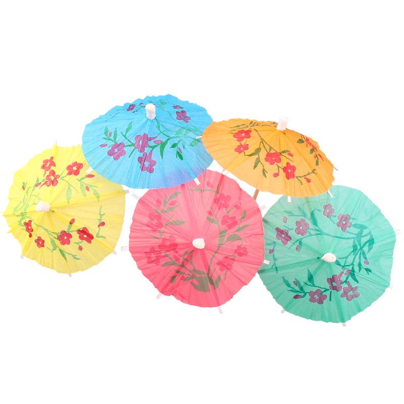 Promotional Custom Party Paper Wooden Picks Toothpick Cocktail Umbrellas For Drink 3