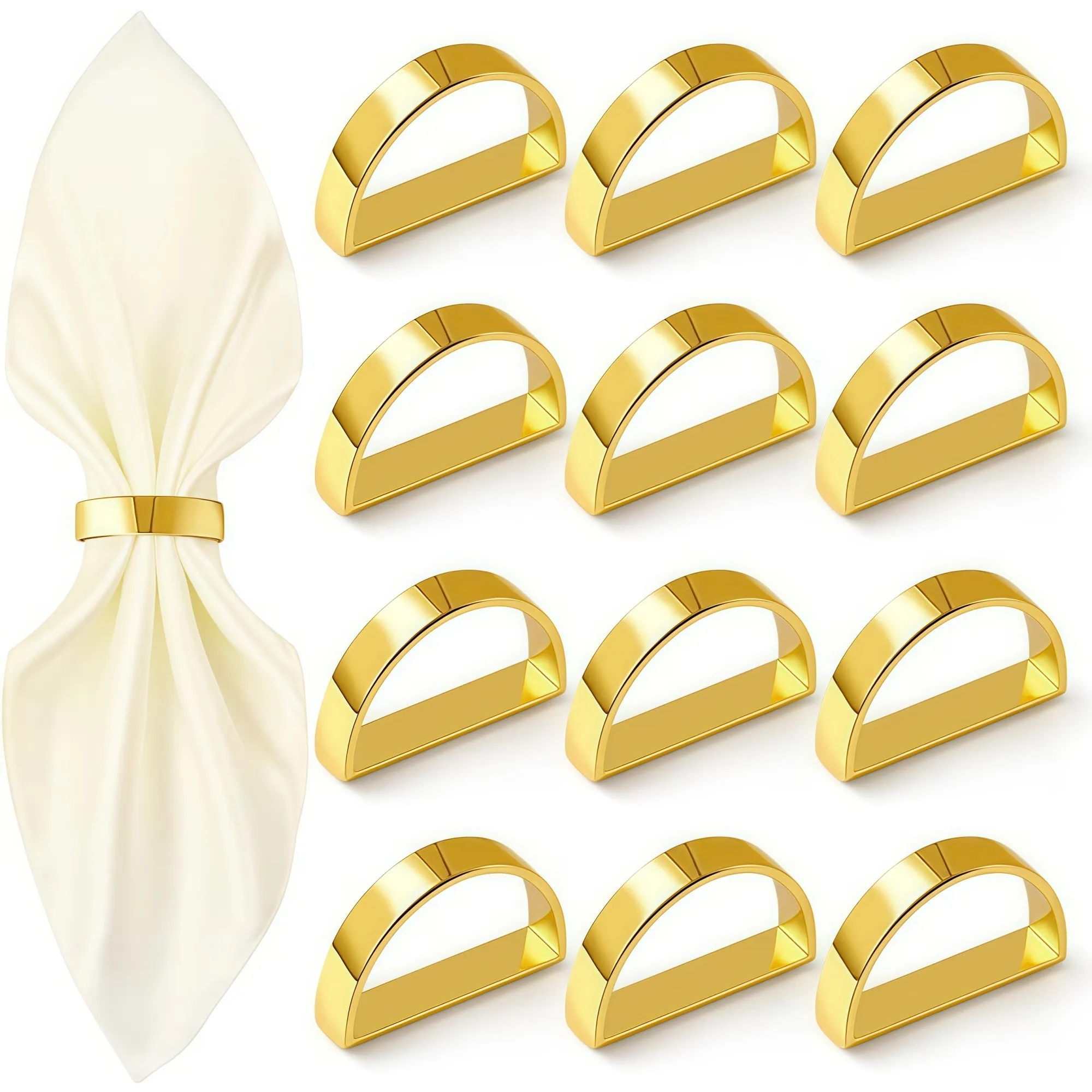 MOQ Metal Napkin Ring Holders Elegant Wedding Accessory 9