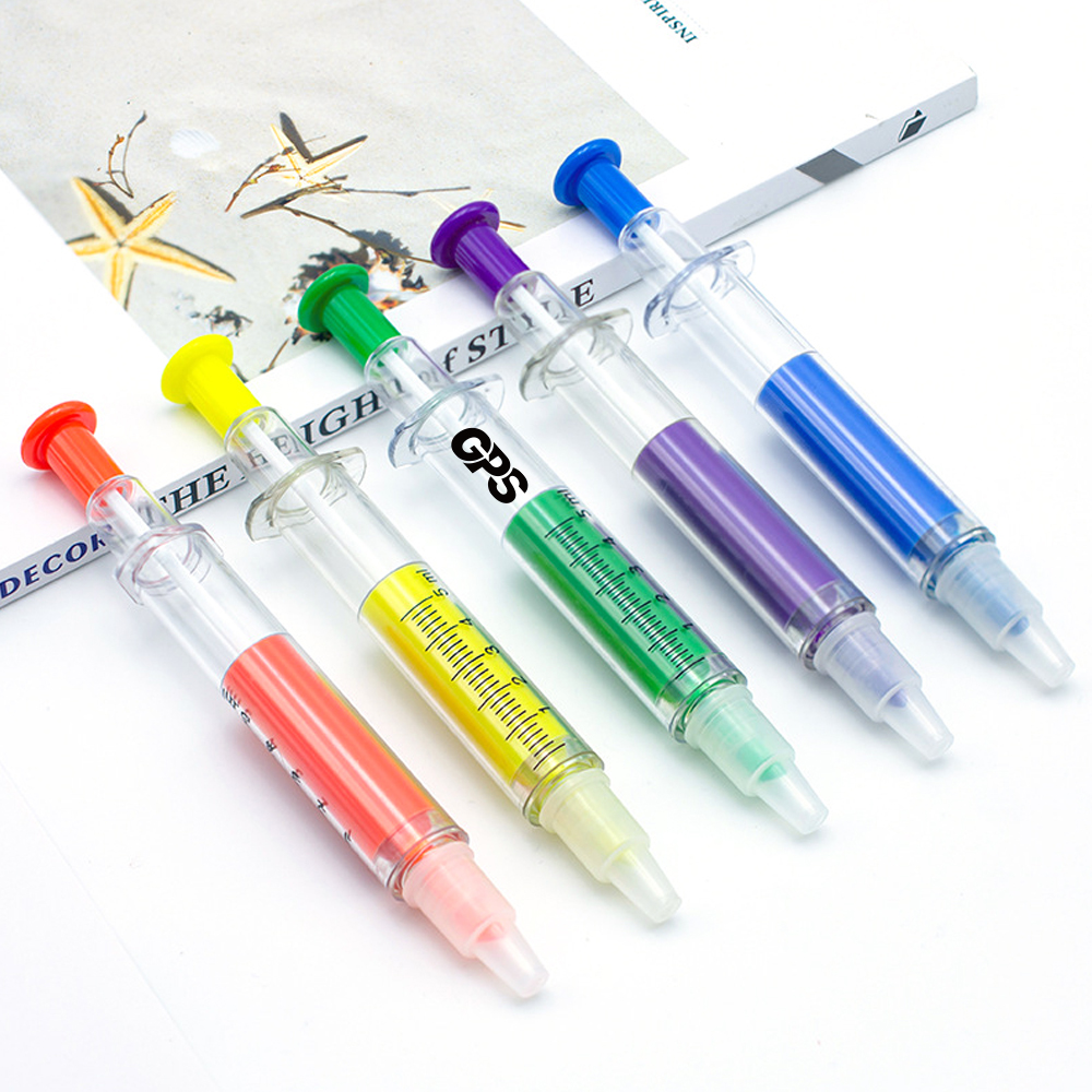 2-In-1 Syringe Highlighter Ballpoint Pen