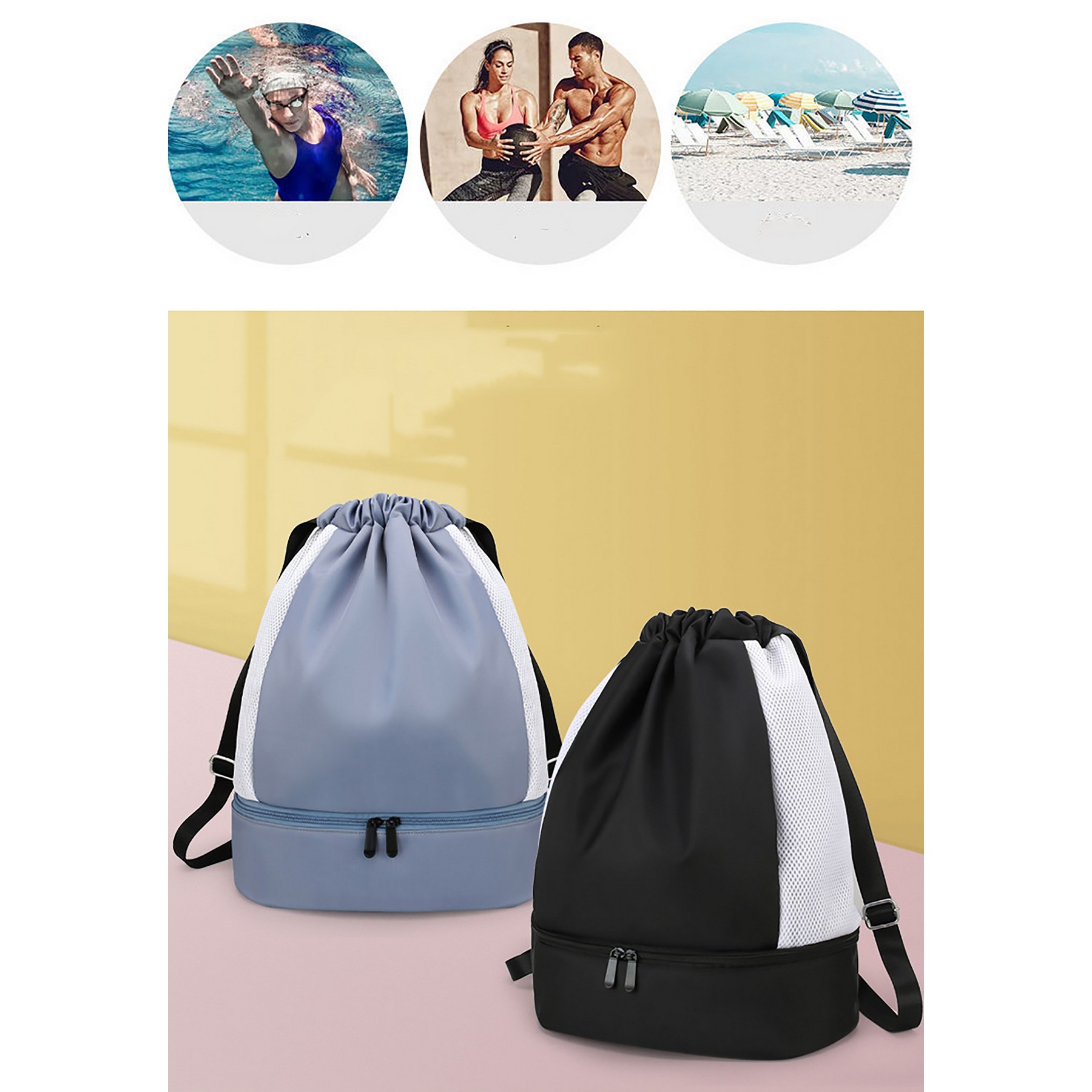 Multifunctional Drawstring Backpack 2