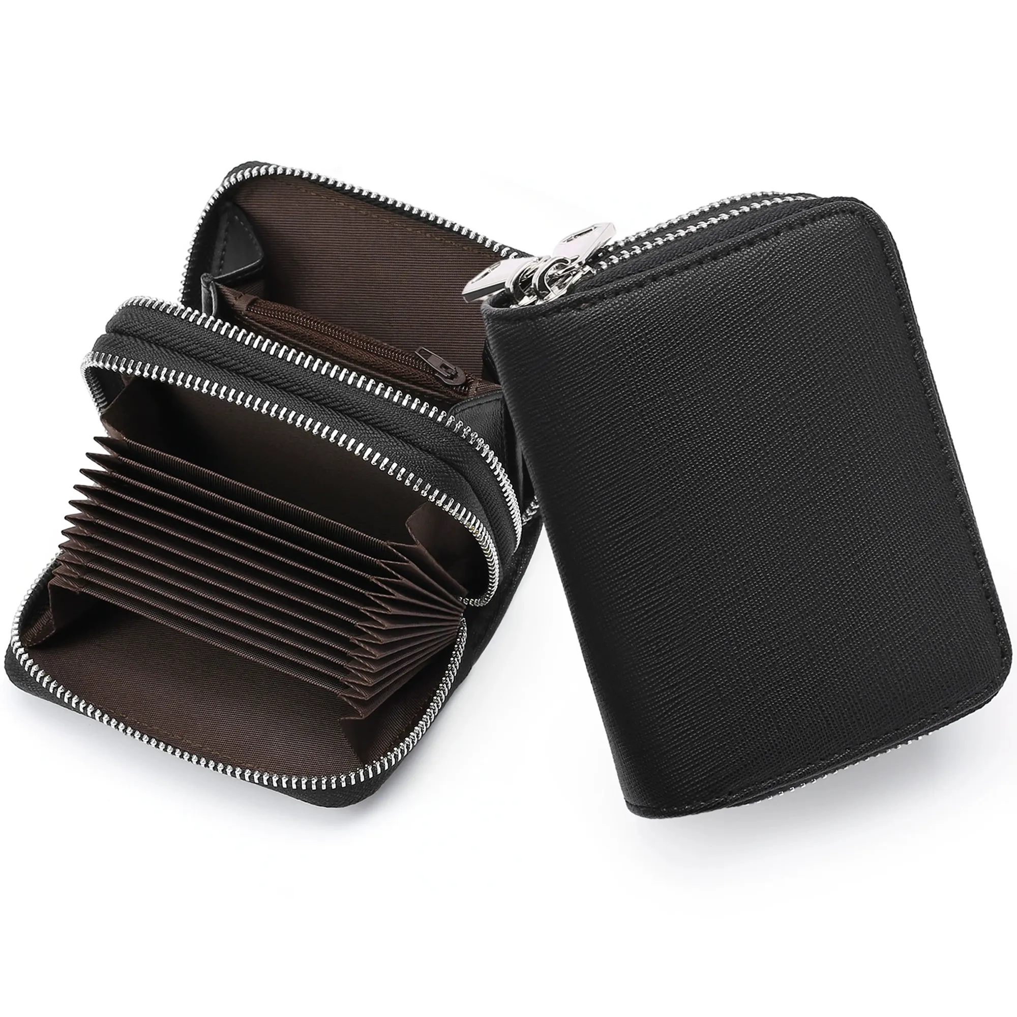 RFID Double Zipper Multifunctional Wallet 8