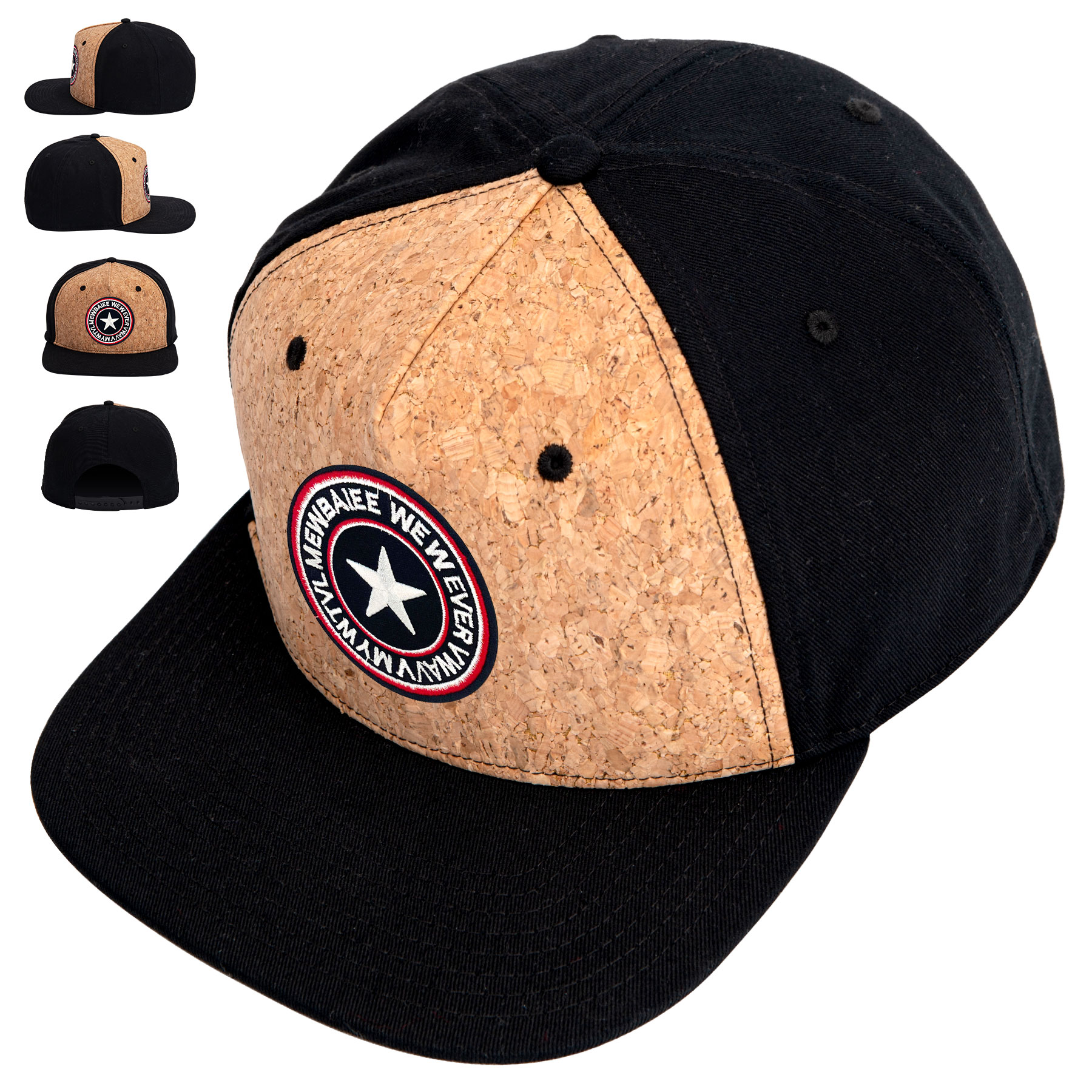 Cork & Cotton Blend 5-Panel Hat Strap (Plastic Buckle) 3