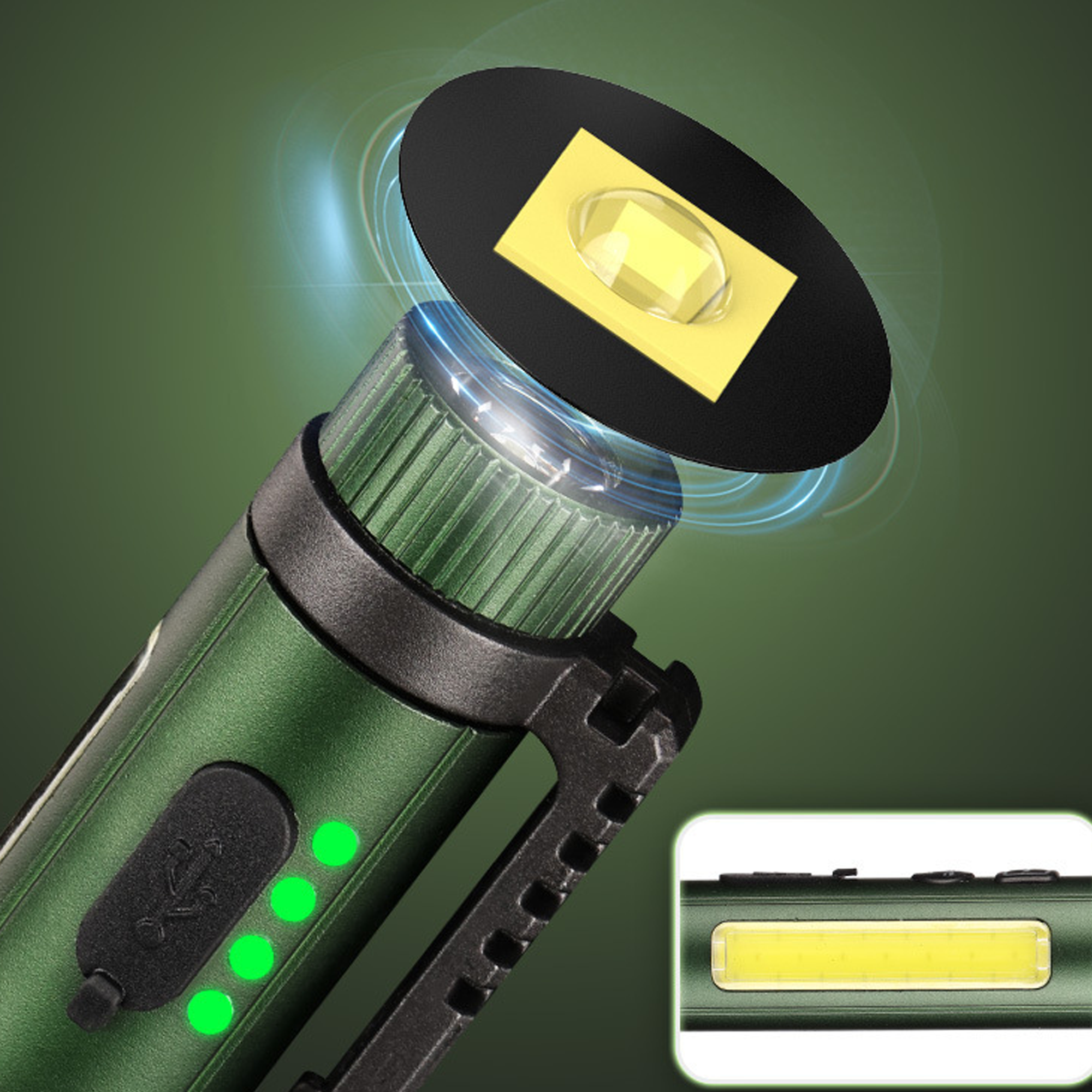 Mini Rechargeable Pen Shaped Work Flashlight 5