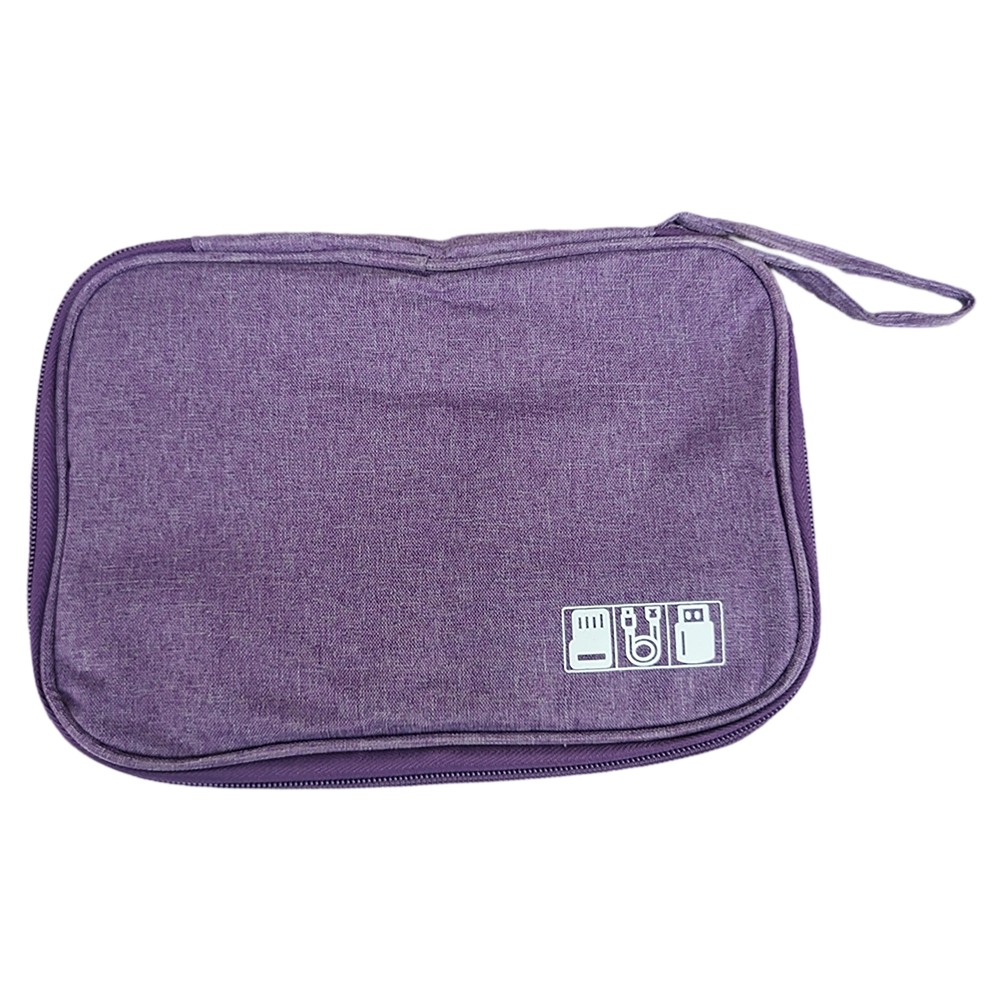Nylon Travel Electronics Organizer Bag With Elastic Loops 9.45" 2