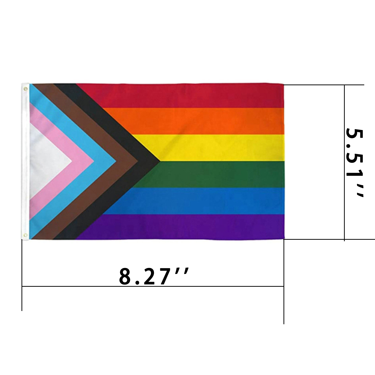 Polyester LGBT Rainbow Handheld Flag 4