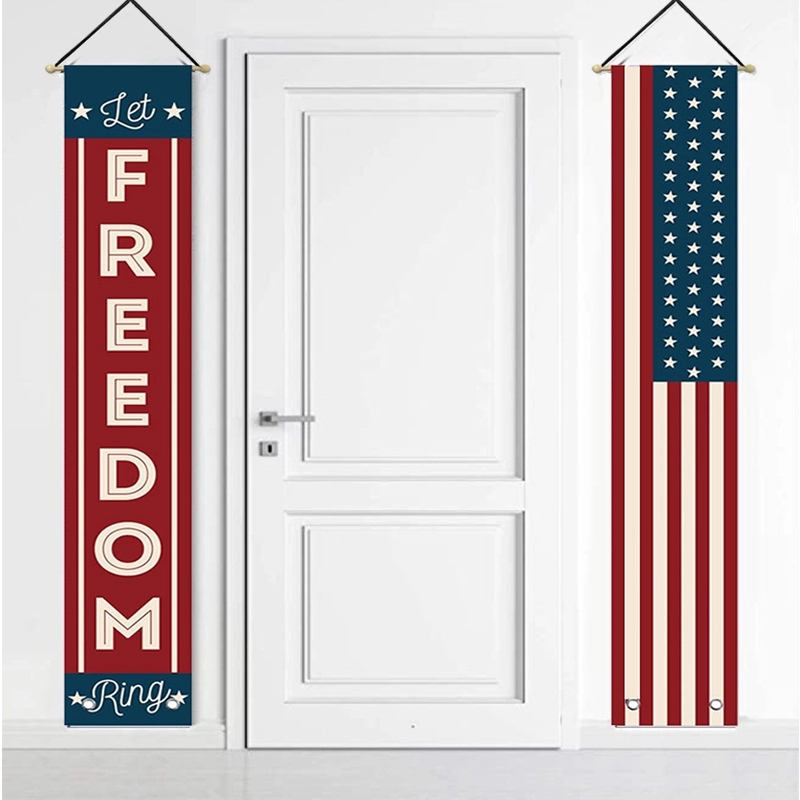 4th of July Porch Signs, Independence Day Door Banners 5
