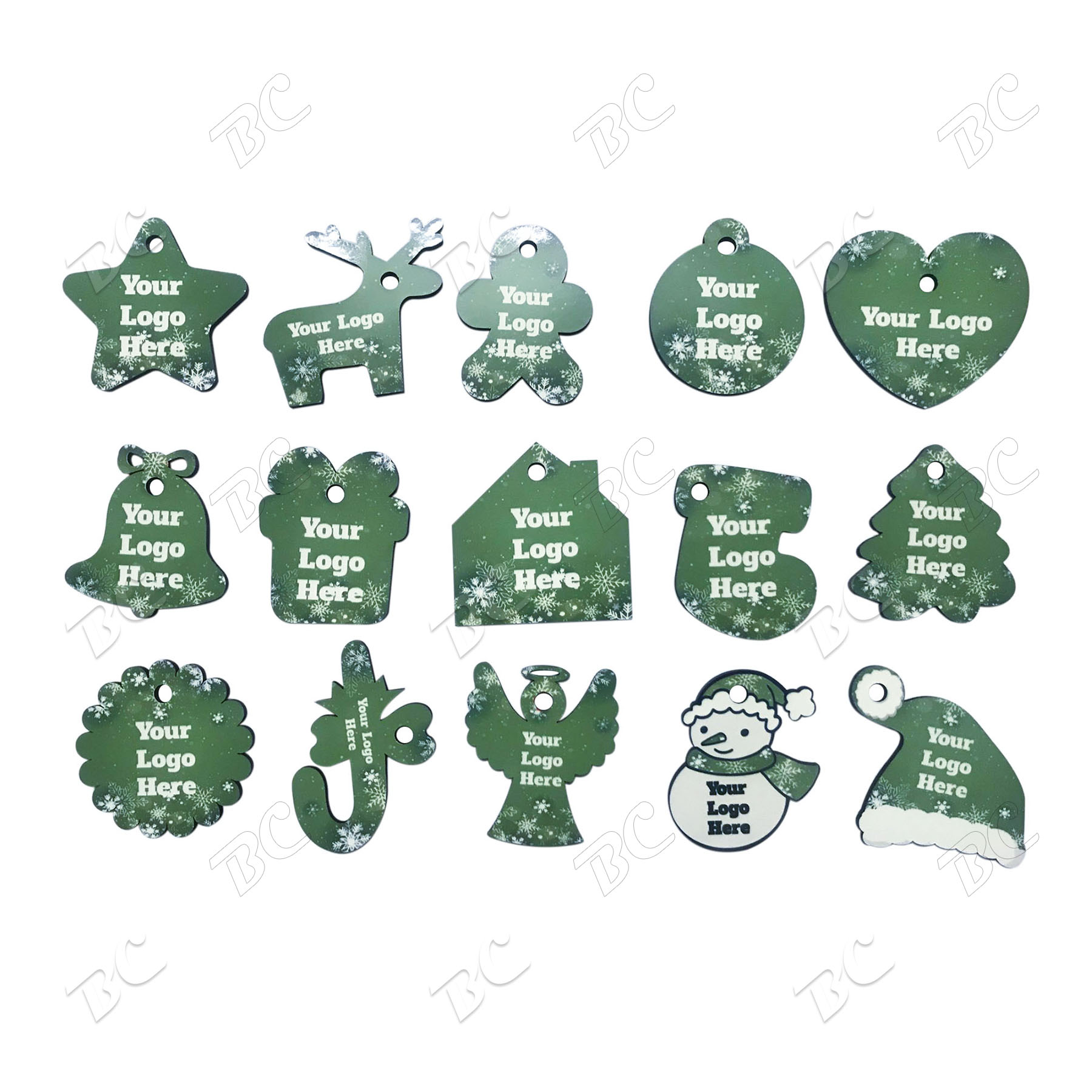 Free Shipping Full Color Christmas Ornament - Round 20
