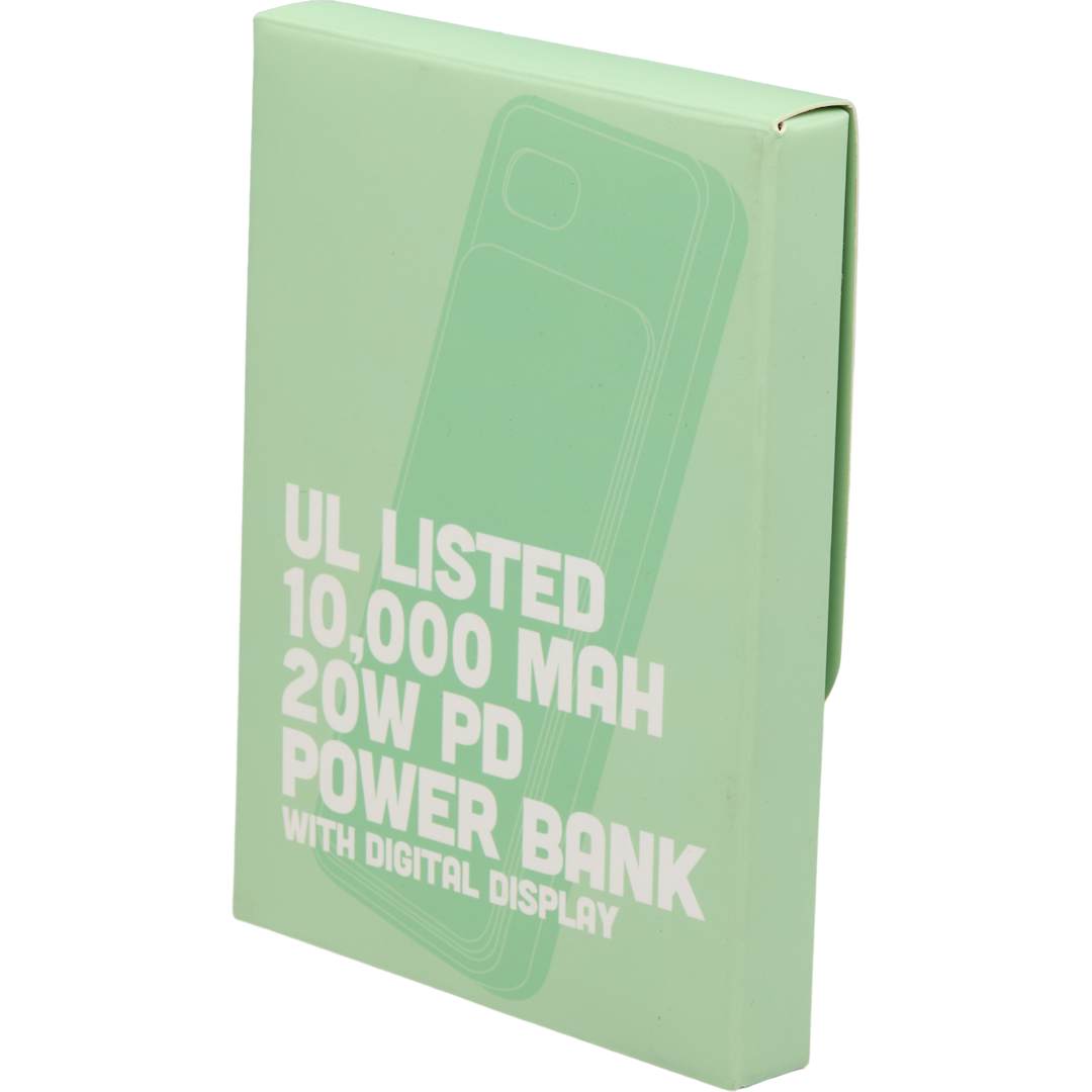 UL Listed 10000 mAh 20W Digital Display PowerBank 23