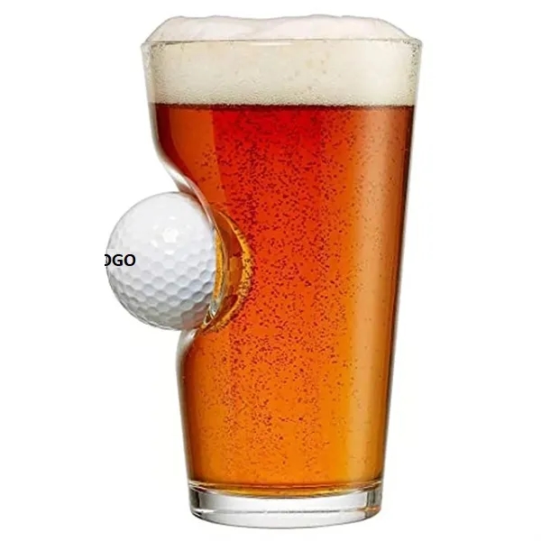 Golf Ball Embedded Beer Glass 5