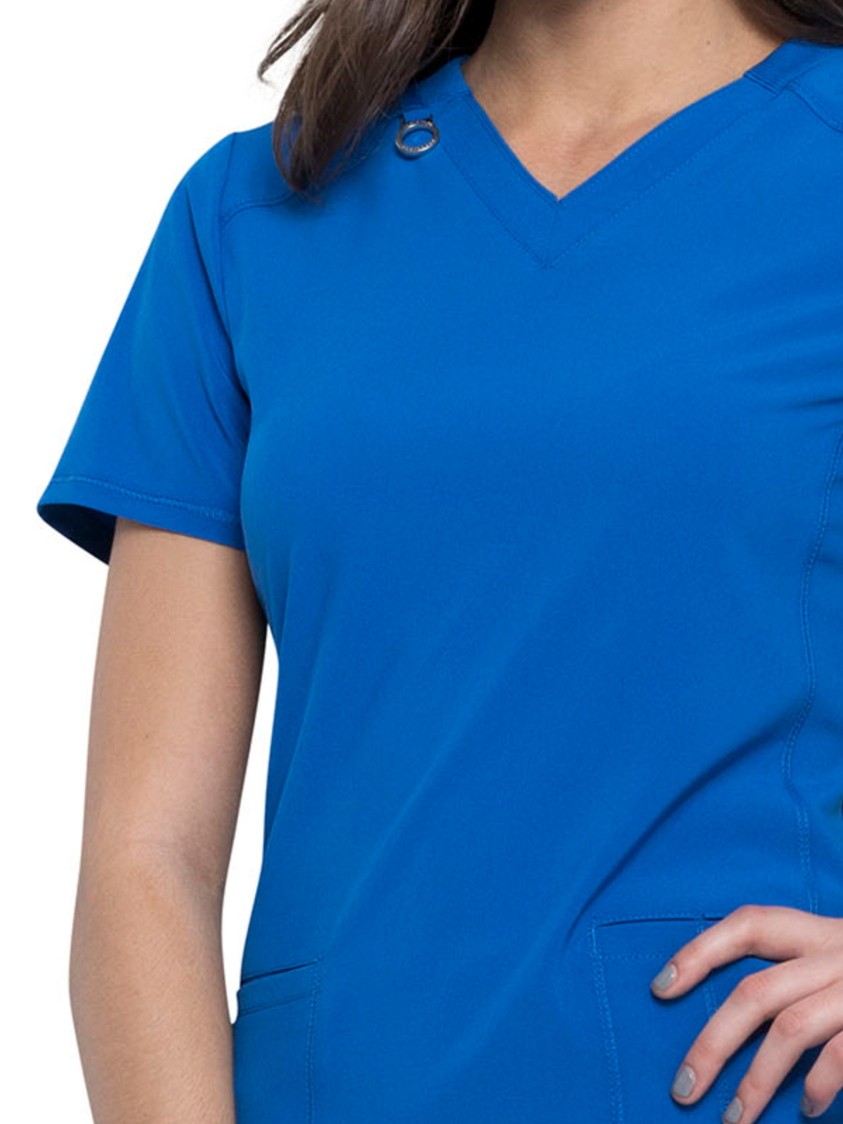 Infinity - Women's 2 Pocket Princess Seams V-Neck Top 44
