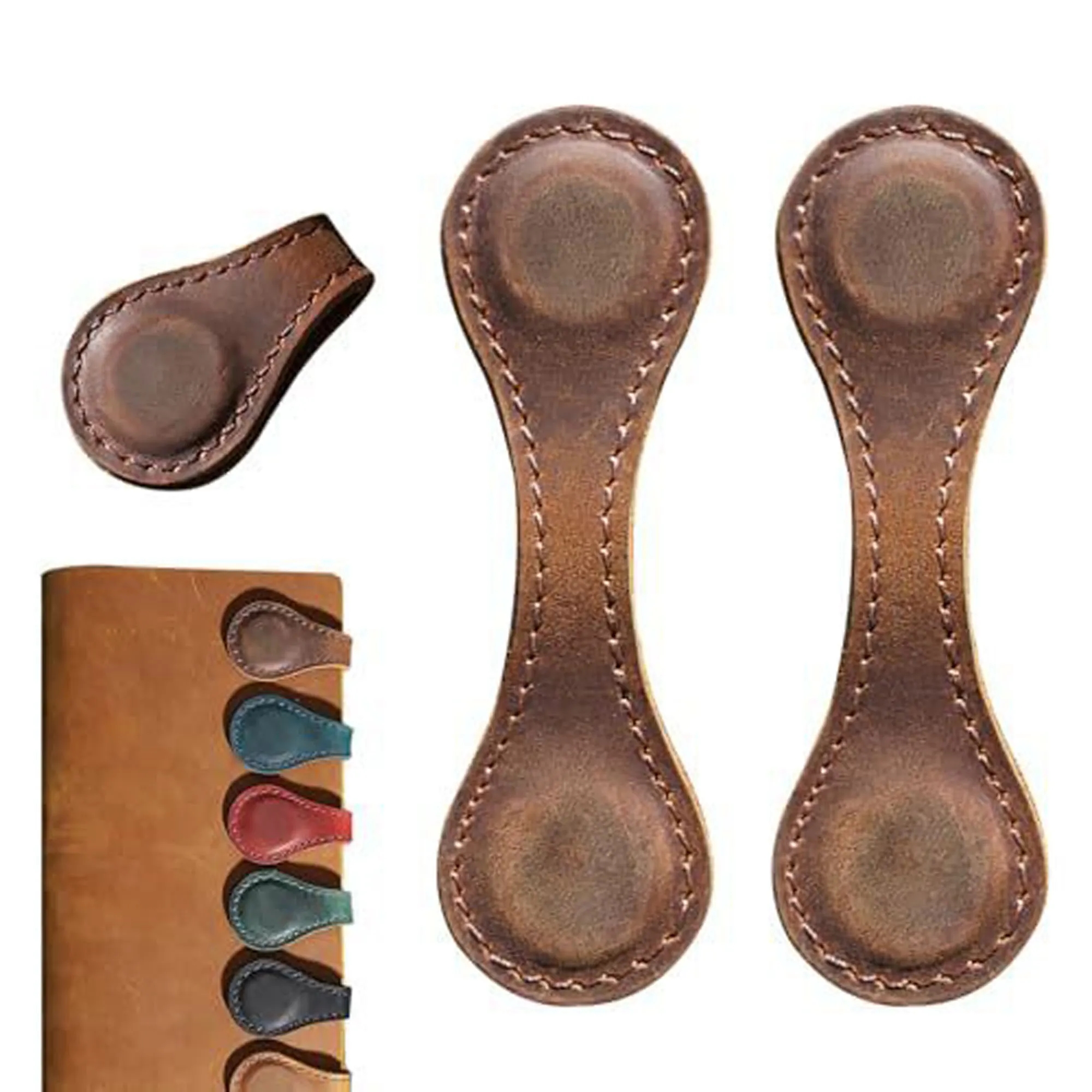 Vintage Leather Magnetic Bookmark 5