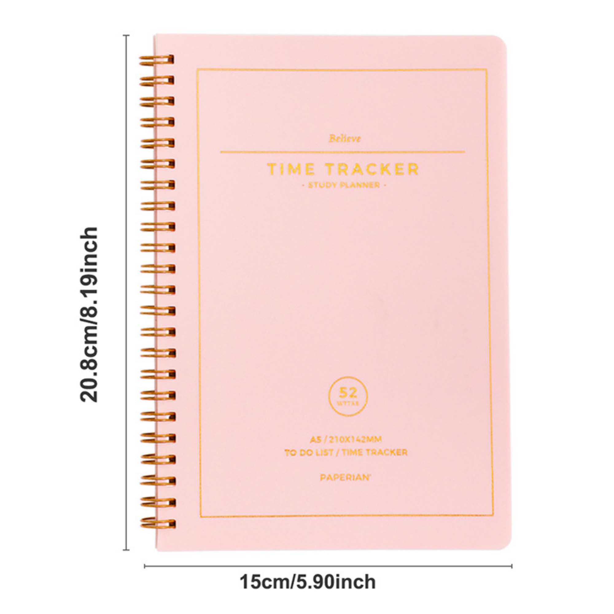 A5 52 Sheets Undated Weekly Planner 2