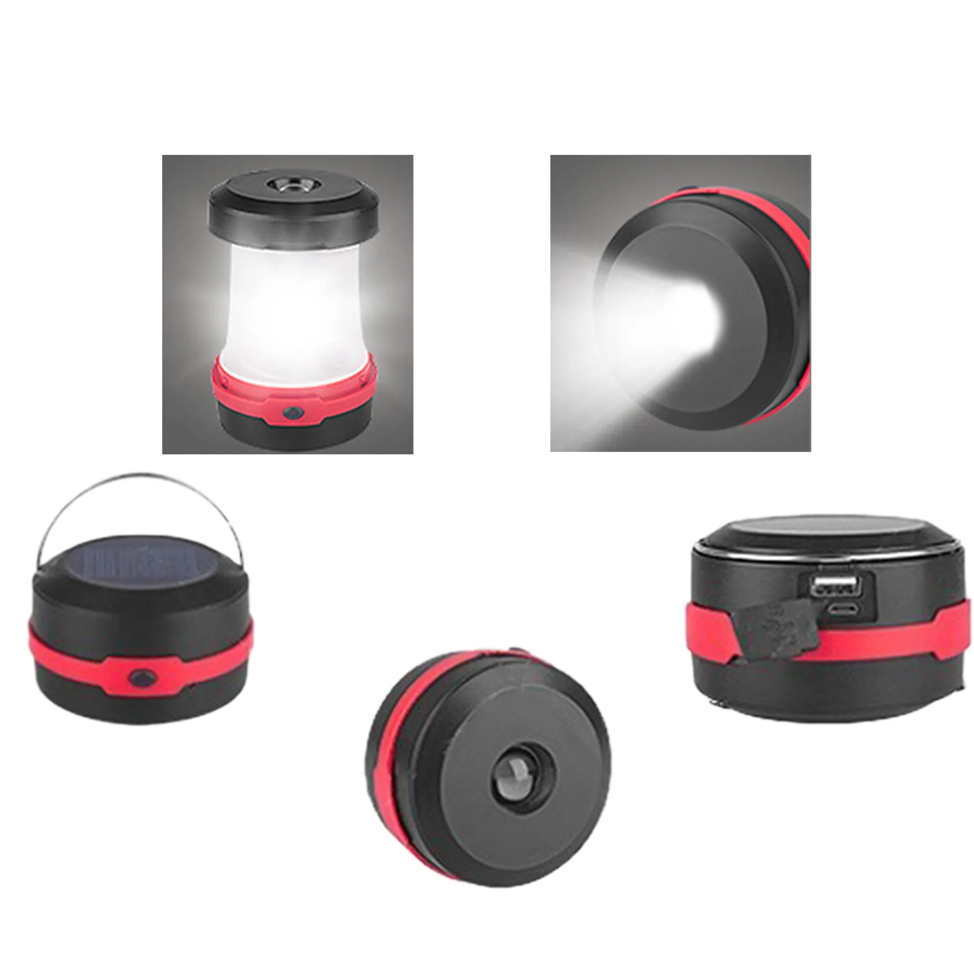 Solar Lantern Phone Charger Collapsible LED Camping 8
