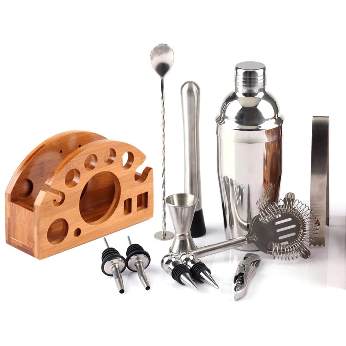 12 Pieces Stainless Steel Tool Cocktail Shaker Set 3