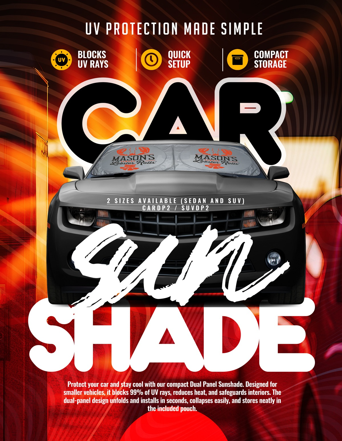 Dual Panel Car Shade 7