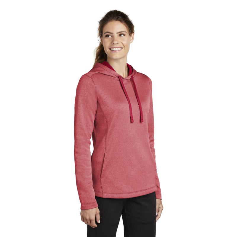 Sport-Tek Women's PosiCharge Sport-Wick Heather Fleece Hooded Pullover., custom hoodie or sweatshirt with logo imprint 9