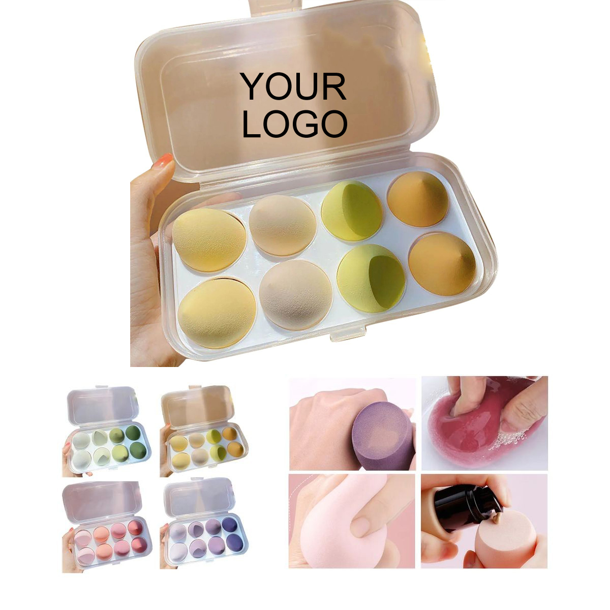 3-Piece Makeup Sponge Set 4.73" x 3.15", Customizable with Logo 1
