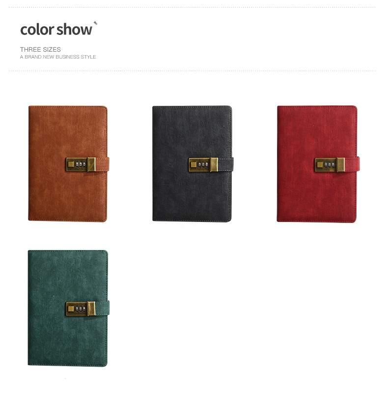 A5 PU Leather Journal with Lock 224Pages 2