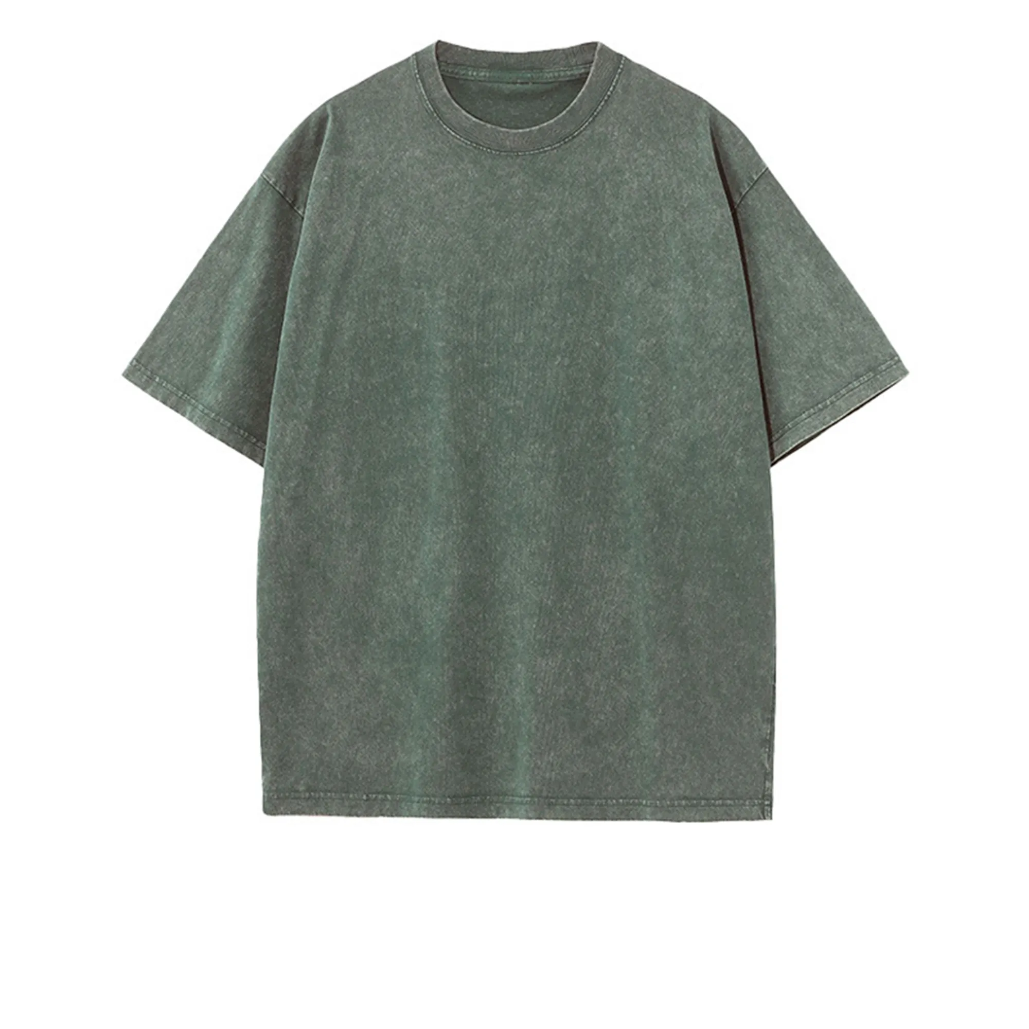 MOQ 20 230gsm Heavyweight Washed Vintage Cotton T Shirt 8