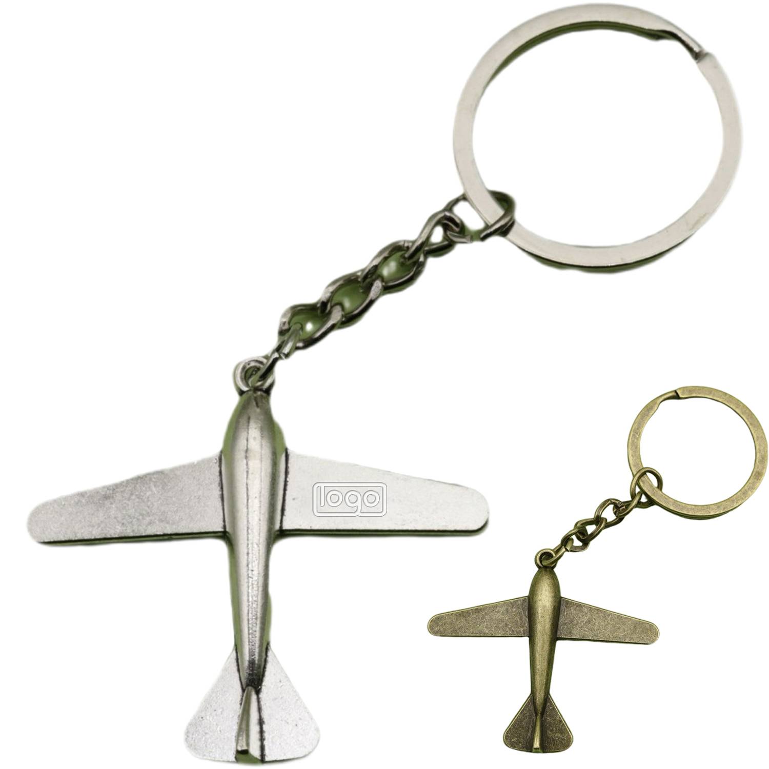 Zinc Alloy Airplane Keychain 2