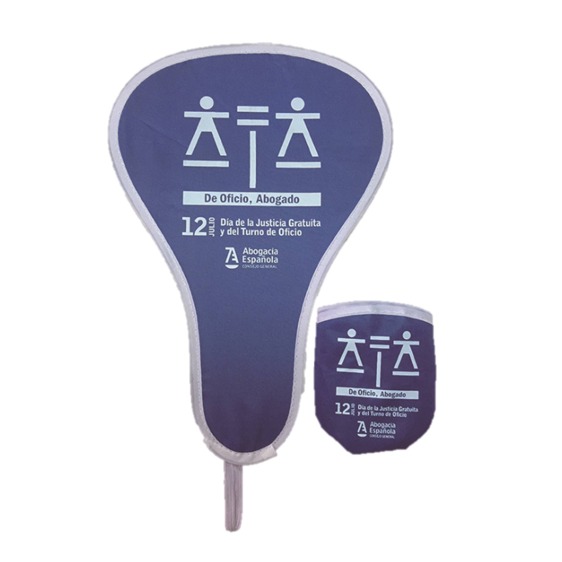 Foldable Polyester Hand Fan With Pouch 2