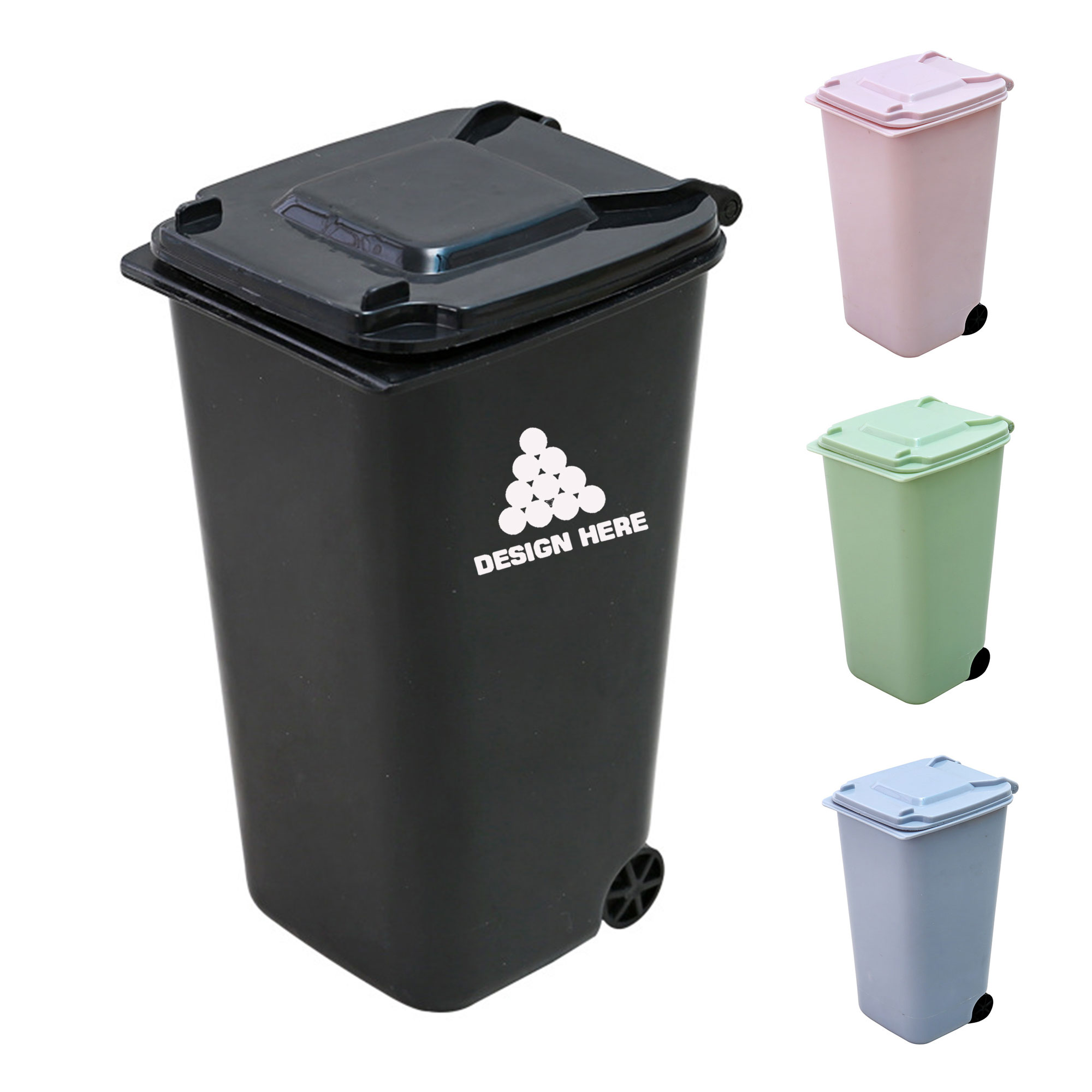 Mini Desk Covered Trash Can 2